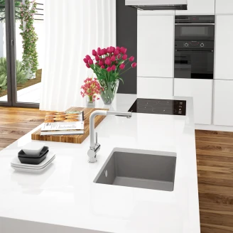Granit Diskho Corda Grå Metallic Matt 80x50 cm med Vattenlås