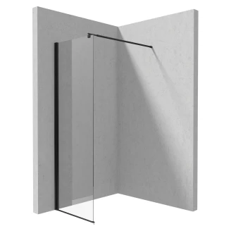 Duschhörn med Pivotdörr <strong>Kerria Plus</strong>  80 + 70 cm Svart Matt