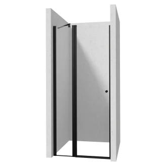 Duschhörn med Pivotdörr <strong>Kerria Plus</strong> 100 + 100 cm Svart Matt