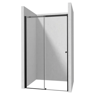 Duschhörn med Skjutdörr <strong>Kerria Plus</strong> 140 + 80 cm Svart Matt