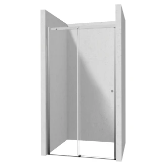 Duschhörn med Skjutdörr Kerria Plus 110 + 70 cm Krom Blank