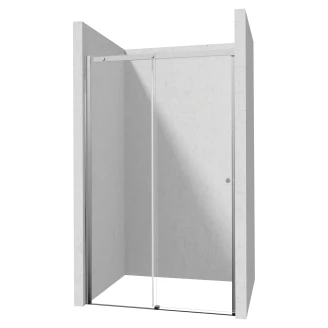 Duschhörn med Skjutdörr <strong>Kerria Plus</strong> 140 + 100 cm Krom Blank