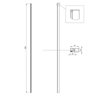 Duschhörn med Skjutdörr <strong>Kerria Plus</strong>  150 + 100 cm Krom Blank