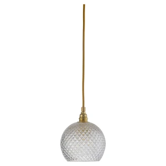 Ebb & Flow Hängande Lampa S <strong>Rowan Crystal</strong>  Liten Rutig Transparent, Guld