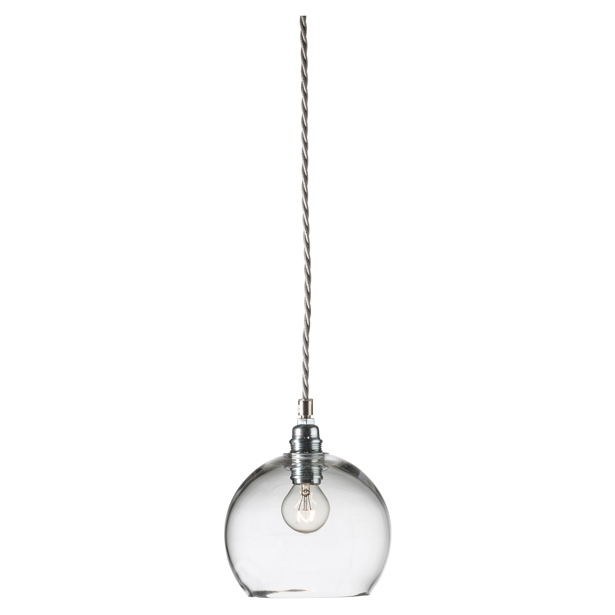 Ebb & Flow Hängande Lampa S Rowan Klar, Silver