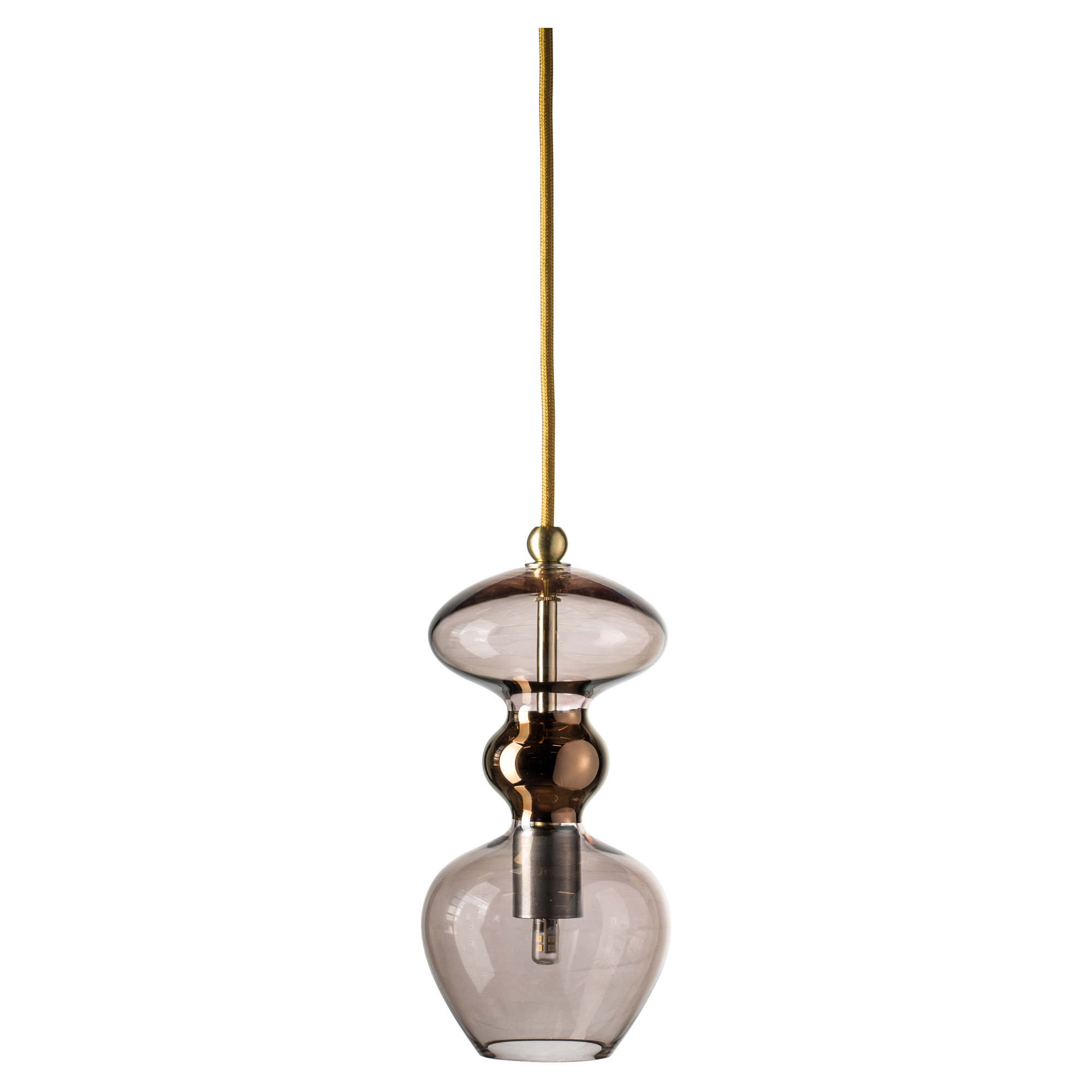 Ebb & Flow Hängande Lampa S Futura Obsidian, Guld