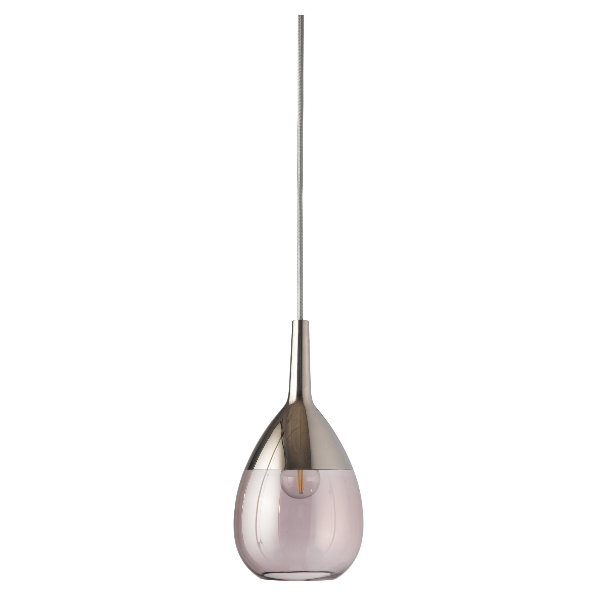 Ebb & Flow Hängande Lampa S Lute Obsidian, Platina