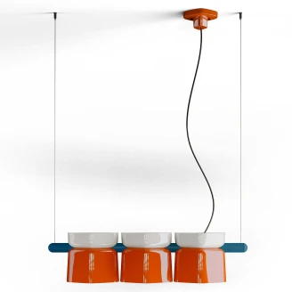 Ferroluce Hängande Lampa <strong>Yakitori</strong>  Orange, Vit