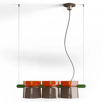 Ferroluce Hängande Lampa <strong>Yakitori</strong>  Brun, Orange