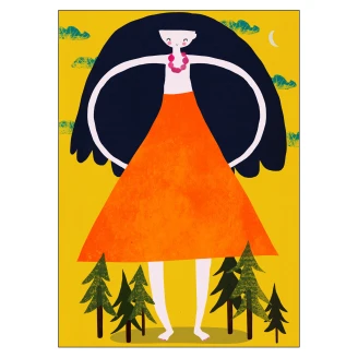 Poster <strong>Treechild</strong>  Girant Girl 30x40 cm