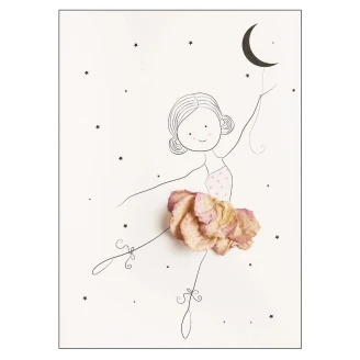 Poster <strong>Mette Handberg</strong>  Ballerina Ella 50x70 cm