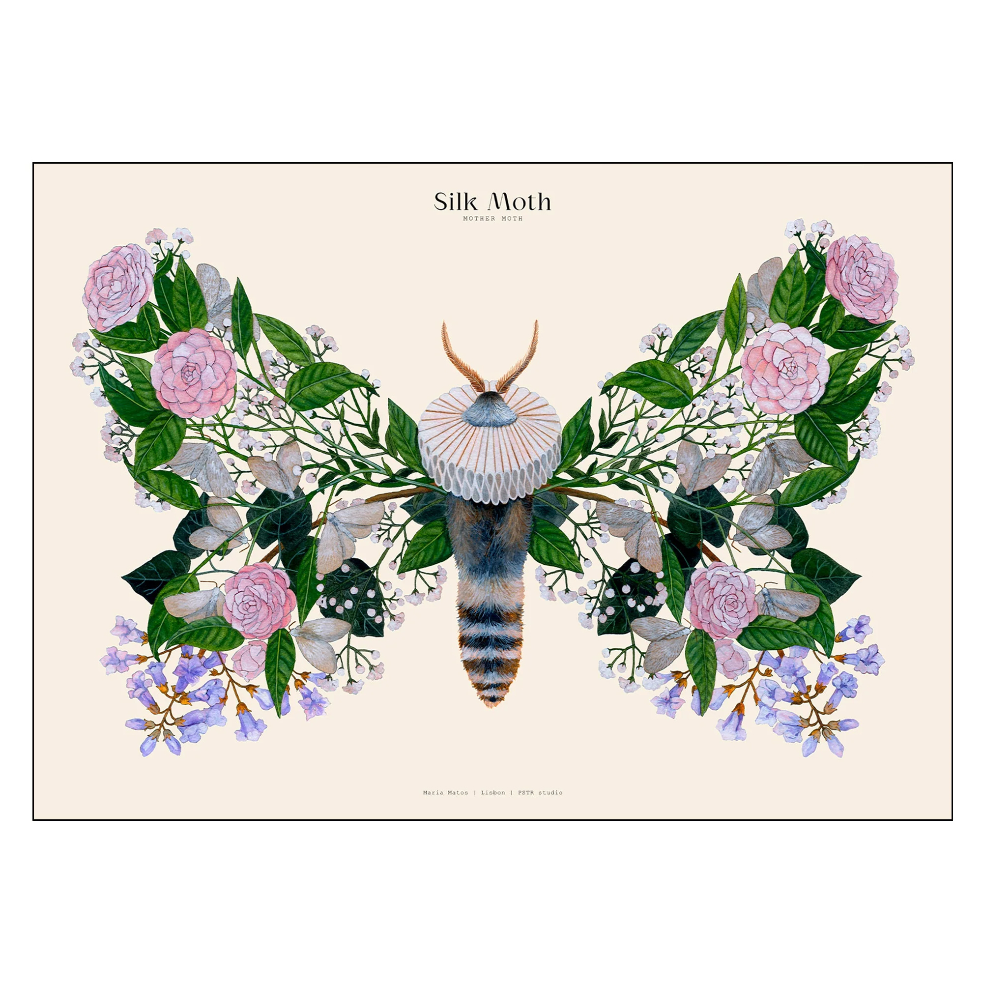 Poster PSTR Studio Matos Silk Moths no. 12 70x100 cm