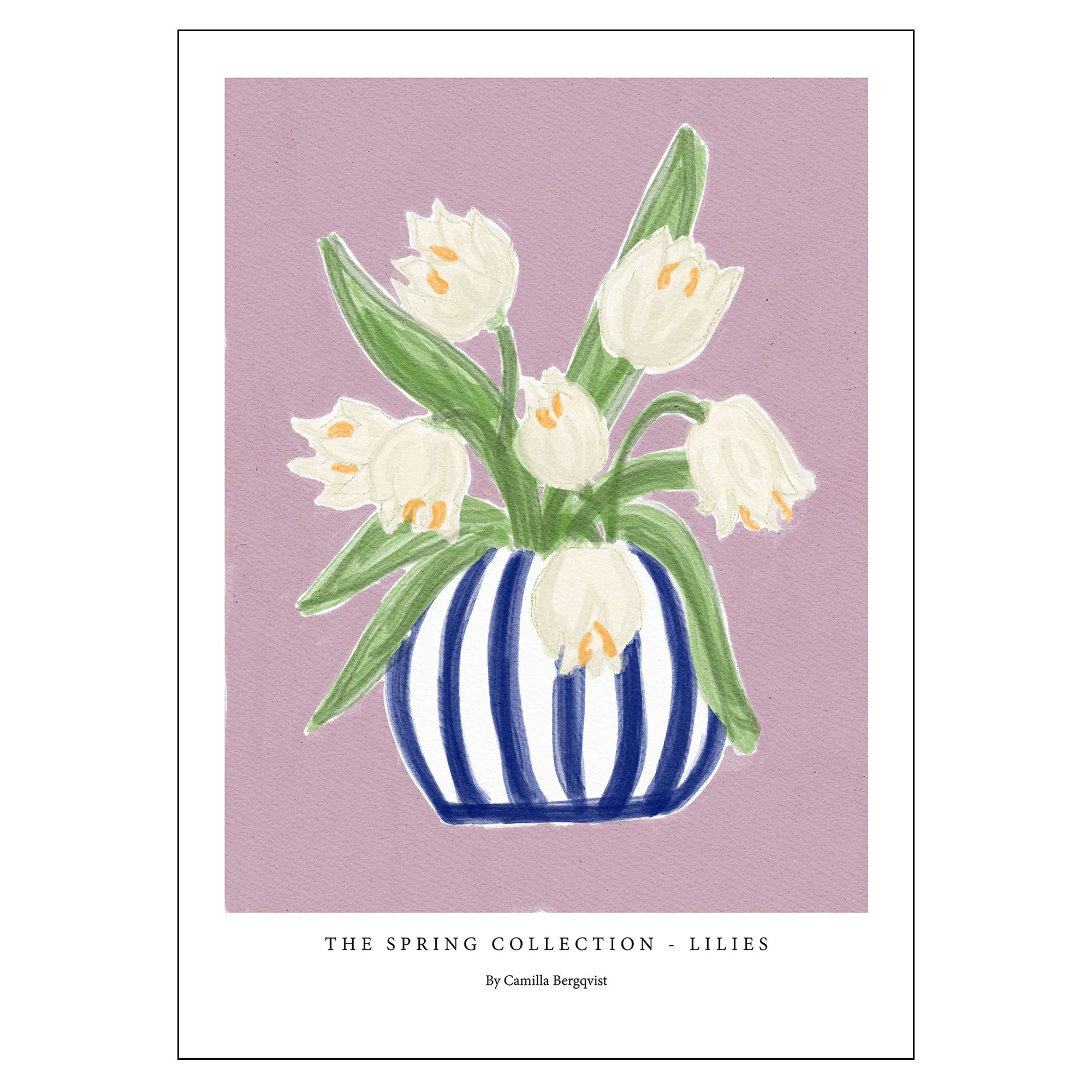 Poster Camilla Bergqvist Lilies 50x70 cm