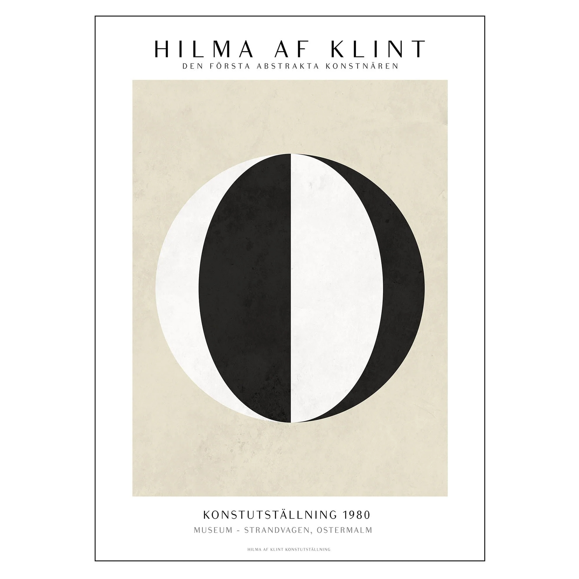 Poster Hilma af Klint Black White 30x40 cm