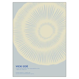 Poster <strong>VICKI ZOÉ</strong>  The Uniqueness of you Light Blue Cream 30x40 cm