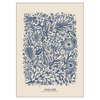 Poster <strong>VICKI ZOÉ</strong>  Blue Spring Florals 30x40 cm