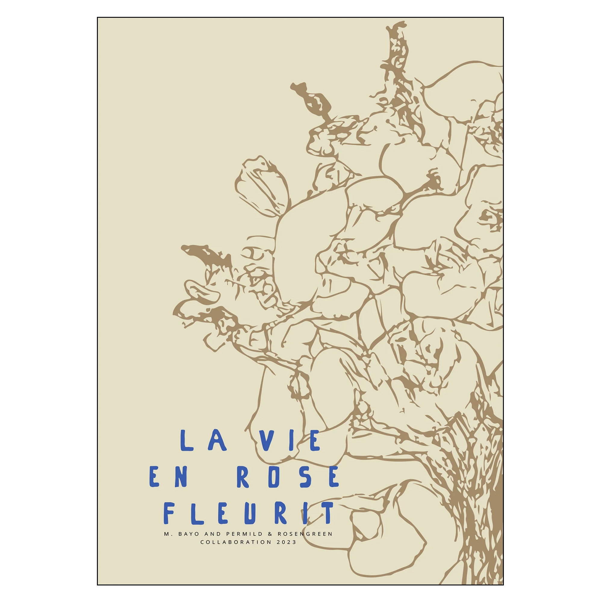 Poster Marie Bayo La Vie En Rose Blue 30x40 cm