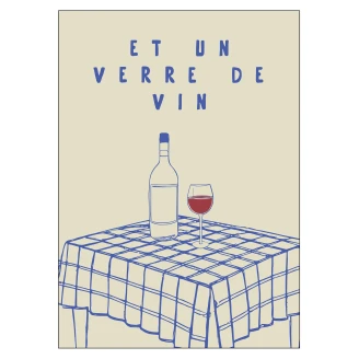 Poster <strong>Permild & Rosengreen</strong>  Et Un Verre de Vin 30x40 cm