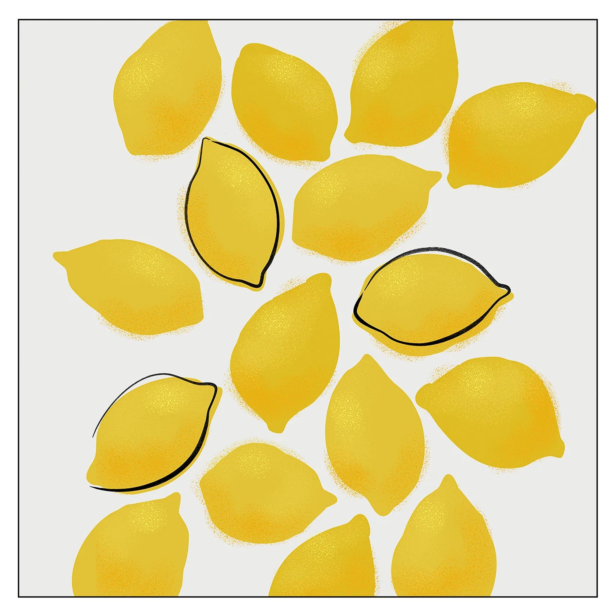 Poster Rosana Laiz Blursbyai Lemons 100x100 cm