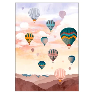 Poster <strong>Goed Blauw</strong>  Airballoon Sky 30x40 cm