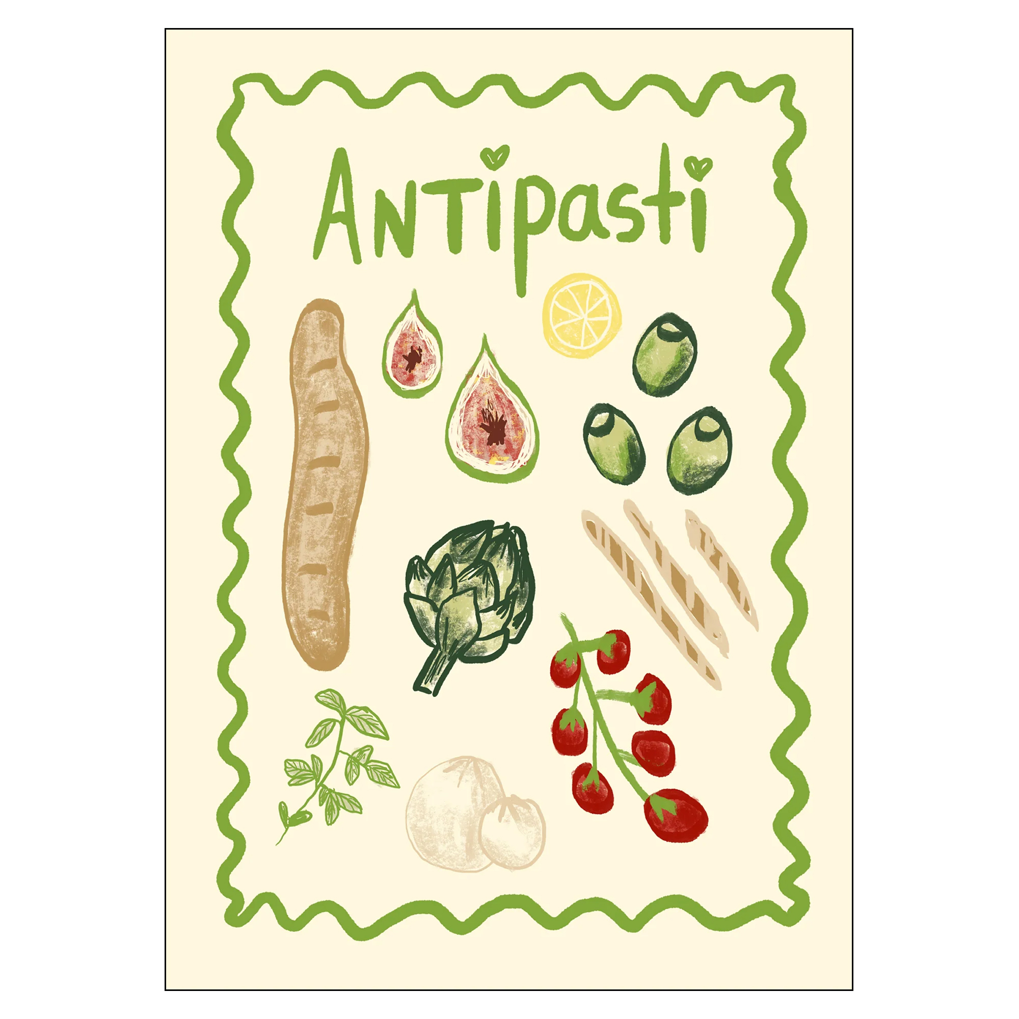 Poster Studio Dolci Antipasti 70x100 cm