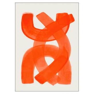 Poster <strong>Ejaaz Haniff</strong>  Orange Strokes 30x40 cm