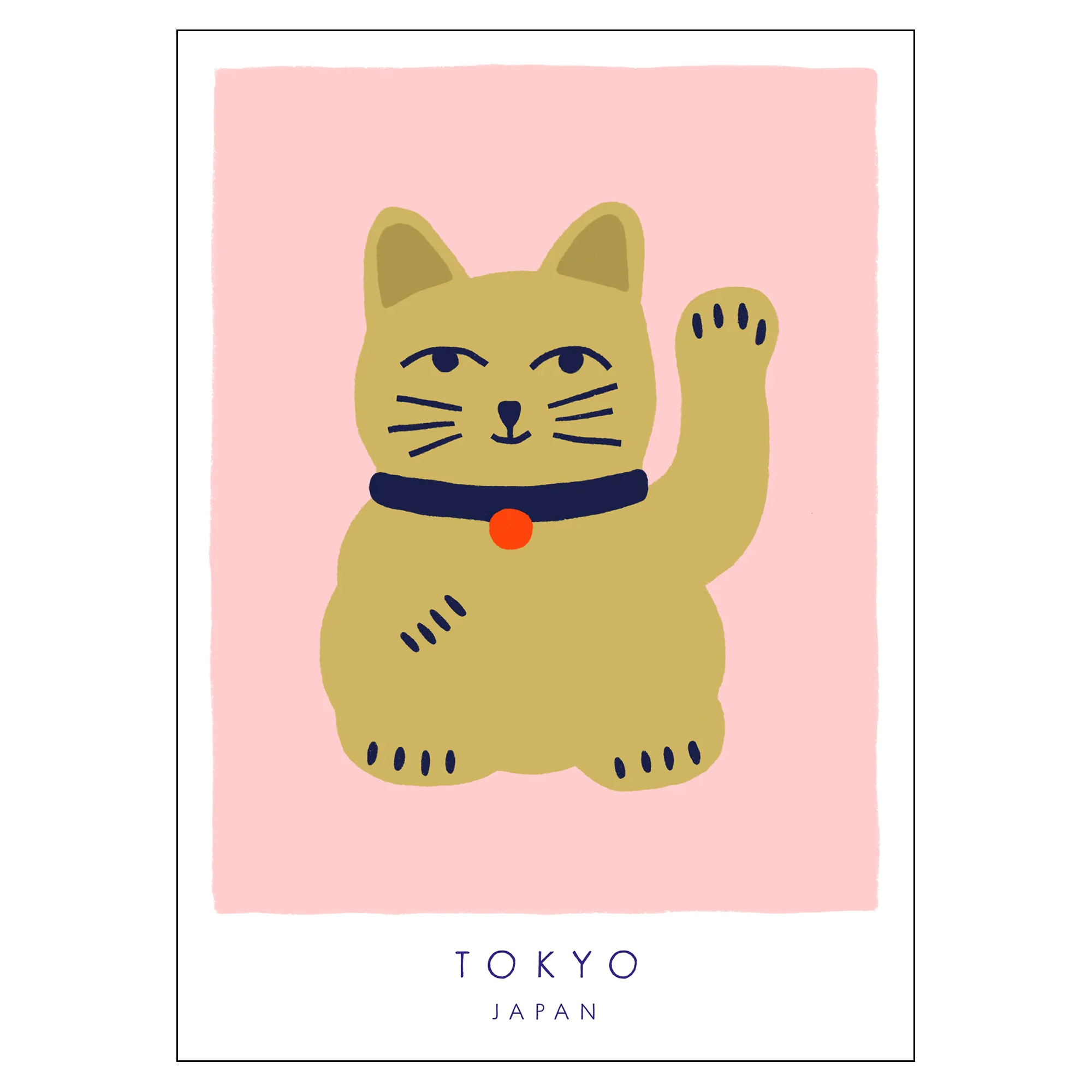 Poster Maren Gross Maneki Neko A Lucky Cat 30x40 cm