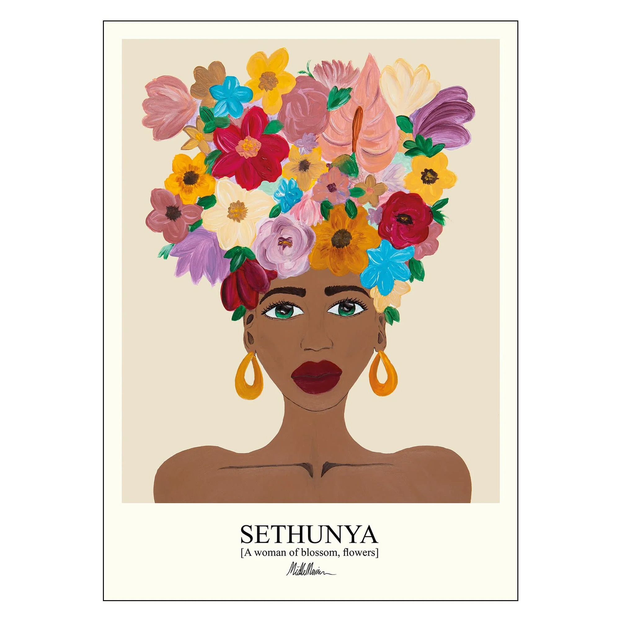 Poster Morais Artworks Sethunya warm 70x100 cm