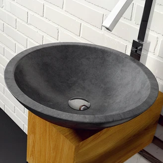 Bathco Tvättställ Stone Catania Svart 41 cm