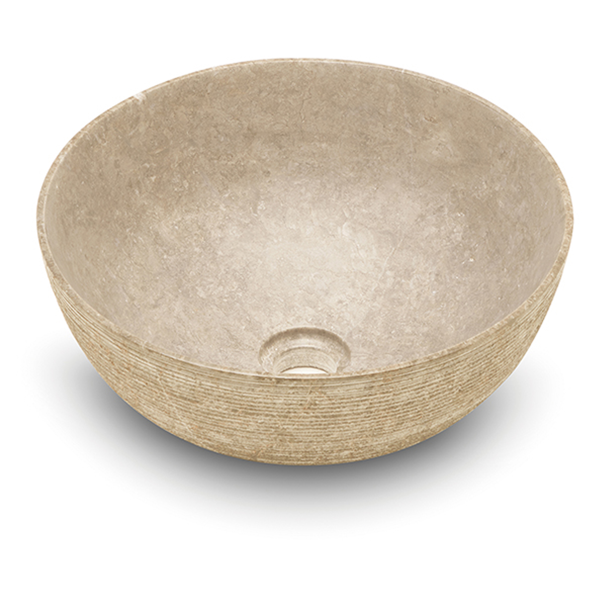 Bathco Tvättställ Stone Domed Rund Beige 38 cm