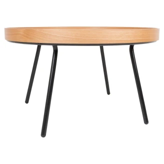 Zuiver Soffbord <strong>Oak Beta</strong>  Trä, Svart Ø78 cm