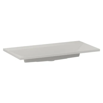 Tvättställsskåp Esquina Ljusgrå Matt 90 cm med Handfat Ljusgrå Matt