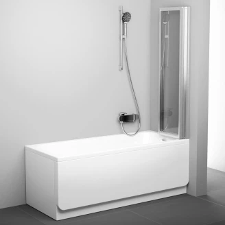 Badkarsvägg <strong>Lucentia</strong>  Krom Matt 3 mm 115x140 cm Regn