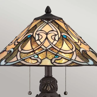 Quoizel Bordslampa Indus Flerfärgad, Brons