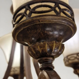 Feiss Hängande Lampa <strong>Drawing Room</strong>  Quadra Valnöt, Elfenben