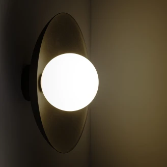 Vägglampa Solin Svart, Vit Matt