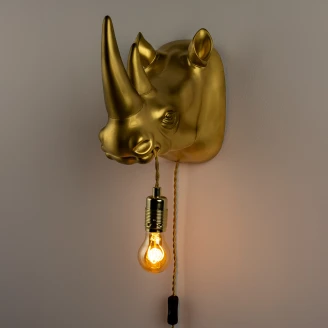 Bold Monkey Vägglampa <strong>Mind Your Own Rhino</strong>  Guld Blank