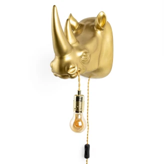 Bold Monkey Vägglampa <strong>Mind Your Own Rhino</strong>  Guld Blank