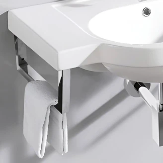 Bathco Rörstöd & Handdukstork Krom 2 st