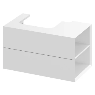 Ravak Tvättställsskåp <strong>Lite</strong>  Vit Blank med 2 Lådor 80 cm Vänster & Handfat S