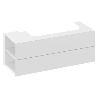 Ravak Tvättställsskåp <strong>Lite</strong>  Vit Blank med 2 Lådor 120 cm Höger & Handfat