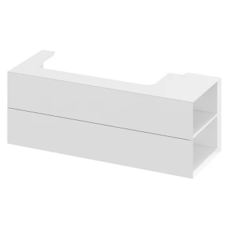 Ravak Tvättställsskåp <strong>Lite</strong>  Vit Blank med 2 Lådor 120 cm Vänster & Handfat