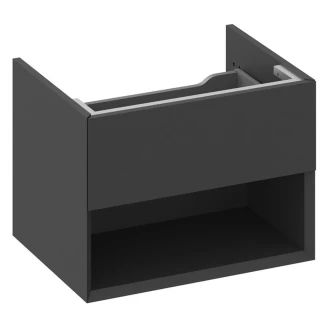Ravak Tvättställsskåp <strong>Lite</strong>  Svart Matt 60 cm med Handfat Höger