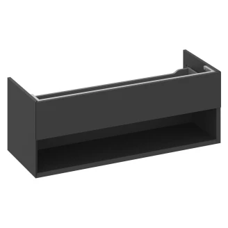 Ravak Tvättställsskåp <strong>Lite</strong>  Svart Matt 120 cm med Handfat Höger