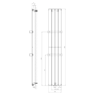 Handdukstork 614 W Calore Silver Matt