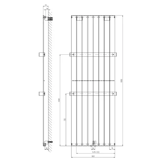 Handdukstork 1205 W Calore Silver Matt