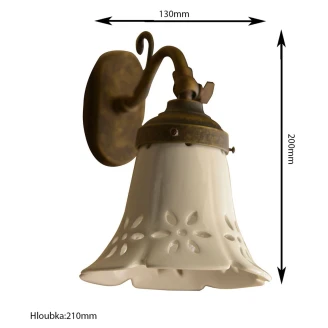 Vägglampa <strong>Lilia</strong>  Brons 13 cm