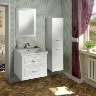 Tvättställsskåp Yorkshire Vit 65x44 cm med Handfat Vit Blank
