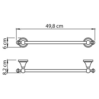 Håndkleholder <strong>Kingswell</strong>  Krom Blank 45 cm