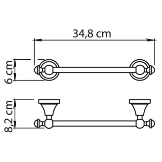 Håndkleholder <strong>Kingswell</strong>  Krom Blank 30 cm